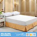 Telas decorativas de pano de linho de alta qualidade do hotel cinco estrelas hotel 100% poliéster cama equipada saia de cama